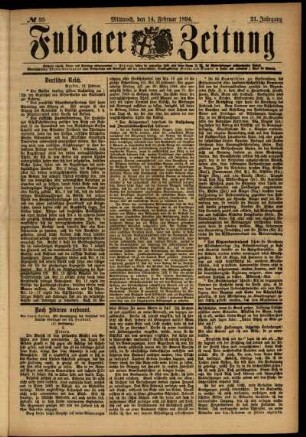 Ausgabe vom Mittwoch, den 14. Februar 1894.
