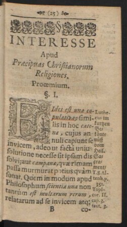 Apud Praecipuas Christianorum Religiones. Proemium