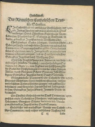 Der Römischen Catholischen Teutsche Schrifften.