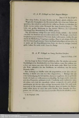 August Wilhelm von Schlegel an Carl August Böttiger, Jena, 31.01.1797