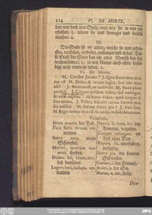 VI. De Morte.