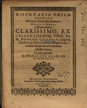 Disputatio Philosophica