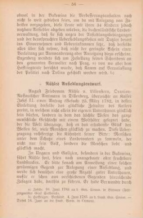 Rühles Ansiedlungsentwurf