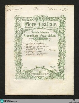 Fantasie ou Potpourri sur des thêmes favoris de l'operette: Vert-vert