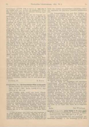 63-64 [Rezension] Freudenthal, Max, Die Erkenntnislehre Philos und Alexandria