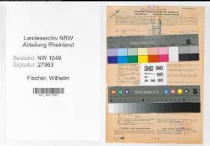 Entnazifizierung Wilhelm Fischer , geb. 09.09.1889 (Postbetriebsassistent)