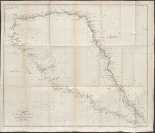 Karte der Routen zwischen Ssay und Timbuktu : 24. Juni 1853 bis 30. Juli 1854, enthaltend die Aufnahme des Niger
