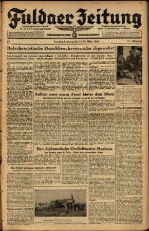 Ausgabe vom Samstag, den 24. März 1945.