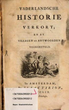 Vaderlandsche Historie verkort
