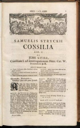 Samuelis Stryckii Consilia