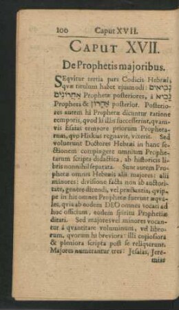 Caput XVII. De Prophetis maioribus.