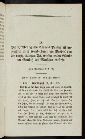 453-462, IX. Die Bekehrung des Apostels Paulus ist ungeachtet...