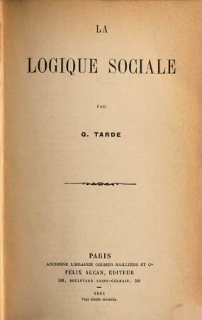 La logique sociale