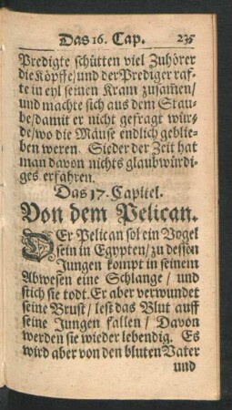 Das 17. Capitel. Von dem Pelican.