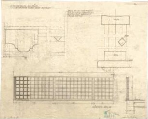 Fischer, Theodor; Bad Tölz (Bayern); Gewerbehalle - Galeriebrüstung in der Halle (Ansicht, Details)