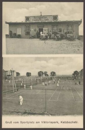 Ansichtskarte Sportplatz am Viktoriapark, Katzbachstraße