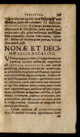 Nonae Et Decimae Legis Decalogi.