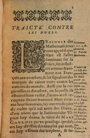 Traicté contre les duels