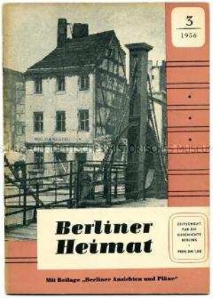Quartalszeitschrift zur Geschichte Berlins "Berliner Heimat"
