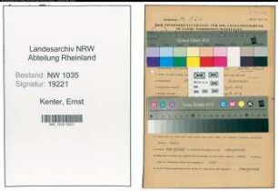 Entnazifizierung Ernst Kenter , geb. 24.02.1903 (Steiger)