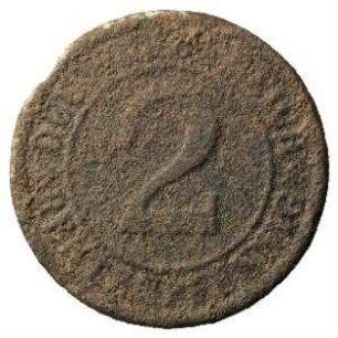Fundmünze, 2 Rentenpfennig, 1924