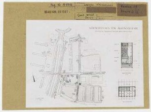 Wohnhochhaus für Alleinstehende. Berlin, Friedrichshain, Singerstraße/Lichtenberger Straße/Kleine Markusstraße