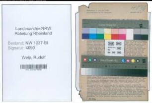 Entnazifizierung Rudolf Welp , geb. 25.08.1893 (Prokurist)
