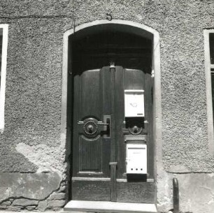 Oederan, Kreuzgang 5. Wohnhaus (um 1800). Haustür