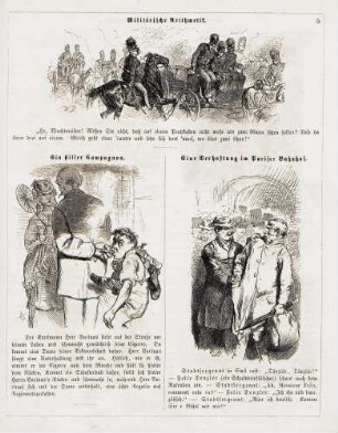 "Militärische Arithmetik" "Ein stiller Compagnon" "Eine Verhaftung im Pariser Bahnhof"