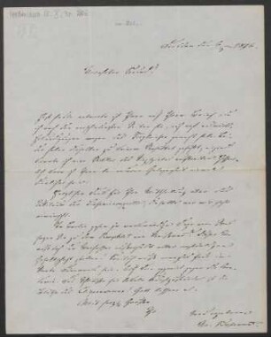 Brief an Friedrich Wilhelm Jähns : 06.03.1876