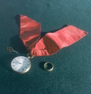 Schlüchtern. Bergwinkelmuseum. Goldene Uhr Jacob Grimms
