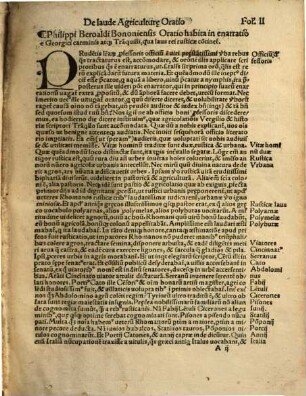 Varia Philippi Beroaldi Opvscvla In Hoc Codice Contenta : Orationes, Praelectiones, & Praefationes, & quaedam mythicae Historiae Philippi Beroaldi