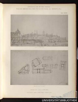 Öffentliche Konkurrenz wegen Bebauung der Museumsinsel 1884 Taf. XXXIV