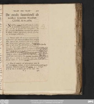 [Tit. XVIII.] De modo succedendi ab intestato secundum CXVII, & ex pactis.