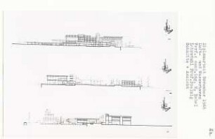 Luft- und Wasserhafen, Cuxhaven (Diplomarbeit bei Peter Poelzig ): Ansichten und Schnitte