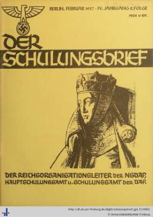 IV. Jahrgang, Folge 2: Der Schulungsbrief
