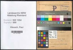 Entnazifizierung Paul Kleusch , geb. 29.10.1913 (Schaffner)