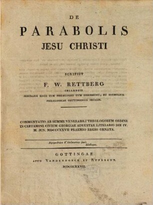 De parabolis Jesu Christi
