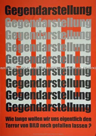 Plakat gegen die Praktiken der BILD-Zeitung