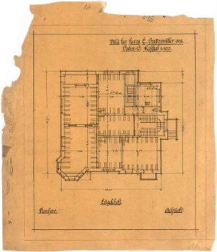 Billing, Hermann; Baden-Baden, Vicentistr. 14; Haus Beuttenmüller senior - Grundriss EG