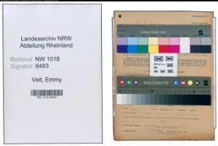 Entnazifizierung Emmy Veit , geb. 18.09.1900 (Kaufmaennischer Angestellter)