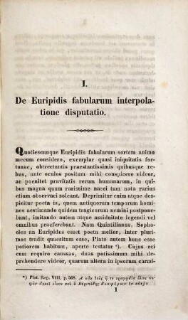 Euripidis Iphigenia In Aulide : praemittuntur de Euripidis Fabularum interpolatione disputationes duae