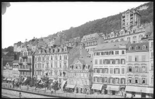 Karlsbad. Kreuzstraße mit Haus Feigenbaum und Stockholm