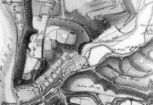 Meißen. Stadtplan von Meißen, 1811, Ausschnitt (Stadtarchiv Meißen)