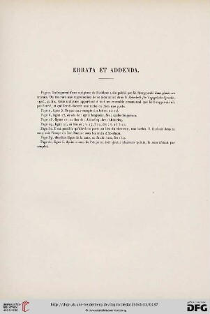 Errata et addenda