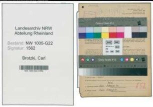 Entnazifizierung Carl Brotzki , geb. 07.04.1907 (Kaufmann)