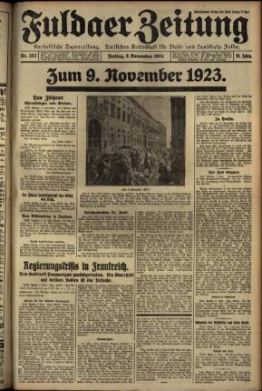 Erste Ausgabe vom Freitag, den 09. November 1934.