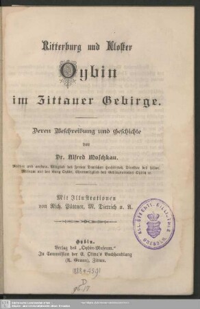 Ritterburg und Kloster Oybin im Zittauer Gebirge : Deren Beschreibung und Geschichte