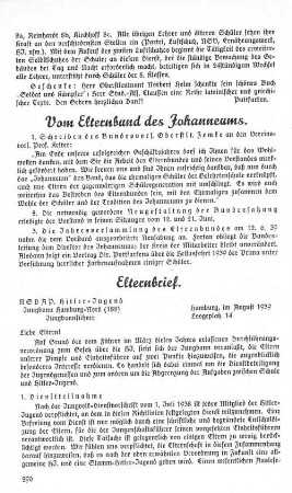 Vom Elternbund des Johanneums.