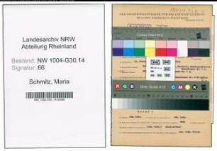 Entnazifizierung Maria Schmitz , geb. 19.02.1915 ()